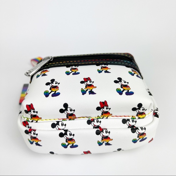 Disney Parks Loungefly Mickey Minnie Mouse Rainbow Pride Mini Backpack Wristlet - Picture 10 of 11